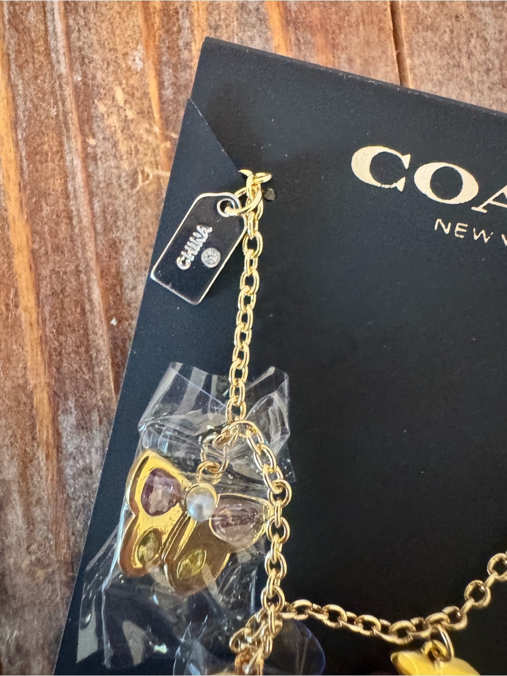Coach Cherry Butterfly Charm Bracelet NWOT - Picture 3 of 12